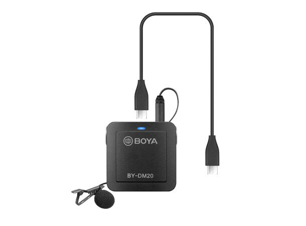 BOYA BY-DM20 dobbel myggmikr. m/mikser Interface for IOS/Android og PC/Mac