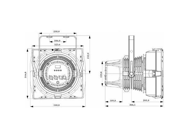 BRITEQ Expo cannon Projektor 37 x 10W LED, CREEm 6500K