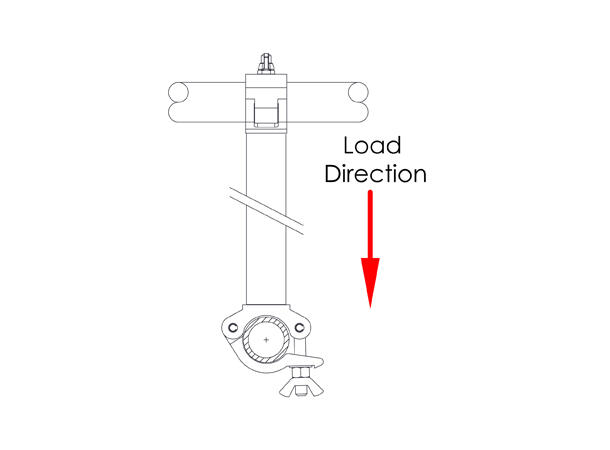 DOUGHTY rør til rør clamp 90°, 250mm SWL: 200Kg