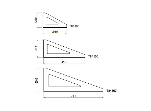 DOUGHTY studio rail veggbrakett 200mm SWL 25Kg