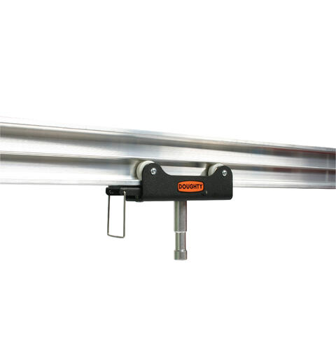 DOUGHTY vogn for studio rail m/16mm han 4 Hjul. SWL 50Kg