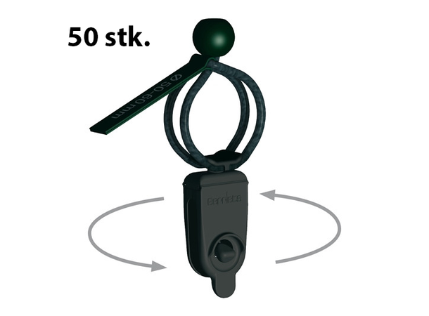 GERRIETS G-QUICK 2.0 Tekstiloppheng 50 pk. Sort. For Ø50-60mm rør