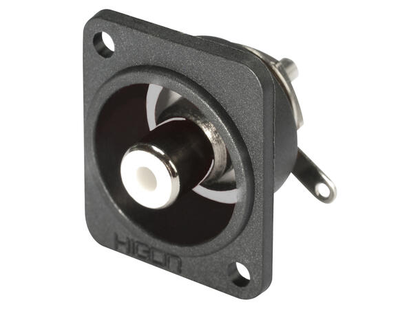 HICON HI-CEFD-WHT RCA hun, D-panel Hvit fargering. Loddetilkobling