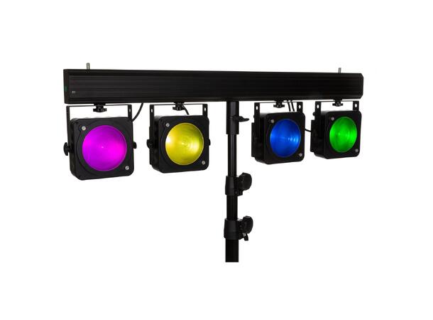 JB SYSTEMS COB-4 Bar 4x36W lyspakke Ink. IR fjernkontroll, bag, 3pin DMX