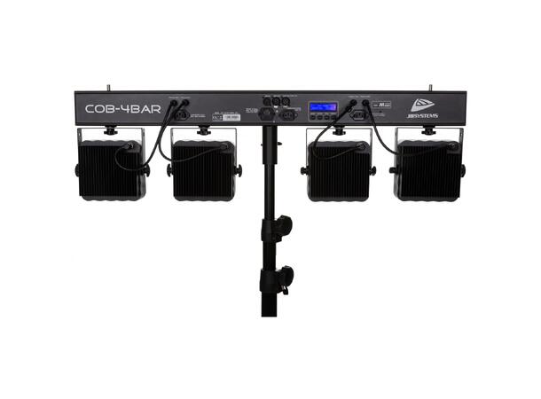 JB SYSTEMS COB-4 Bar 4x36W lyspakke Ink. IR fjernkontroll, bag, 3pin DMX