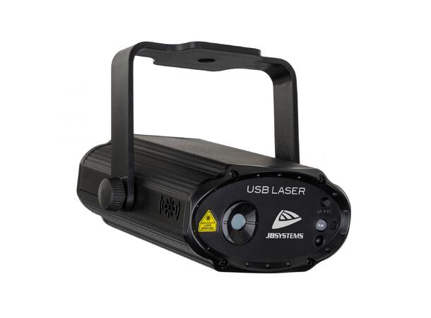 JB SYSTEMS USB LASER Grønn + Rød 30mW grønn + 80mW rød. USB-C inn