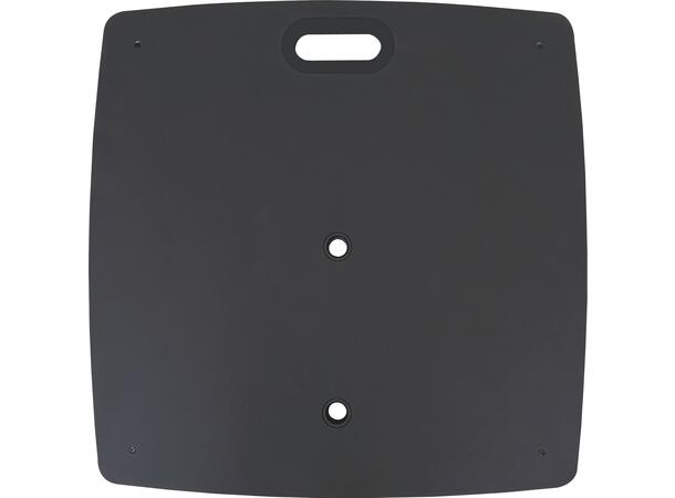 KAGU Baseplate for høyttalerstativ. M20 Sort. 8.4Kg. 2 x M20 festehull
