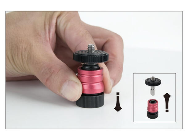 KUPO KS-085 Quick release sett 1/4" han Komplett sett