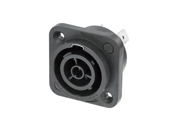 NEUTRIK NAC3FPX-TOP TRUE1 chassis Sort, strøm ut