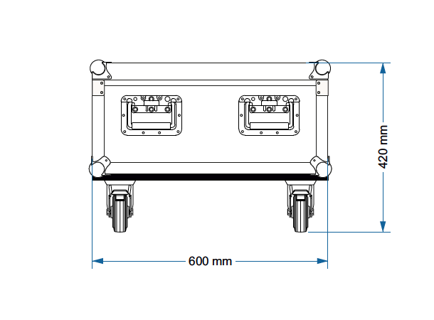 PORTMAN Flightcase for P2 3 enheter, uten å legge sammen enhetene