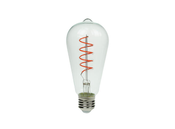 PROLITE LED Filament pære, Funkyfil E27 4W, Red, Ikke dimbar