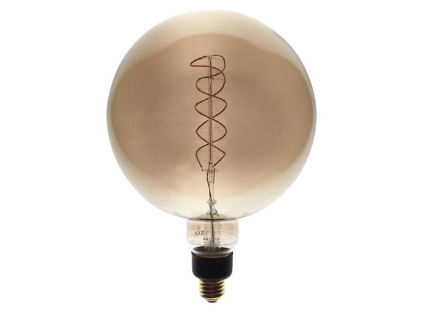PROLITE LED Filament pære, Globe E27 4W, 2200K, Dimbar, Smoked spiral