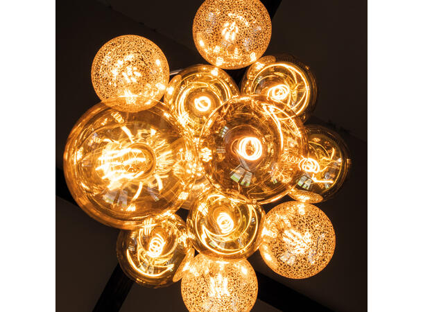PROLITE LED Filament pære, Globe E27 4W, 2200K, Dimbar, Smoked spiral