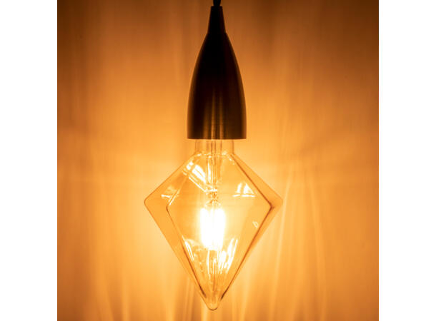 PROLITE LED filament pære TRI-Diamond E27, 4W, 1800K, Dimbar, Amber