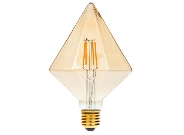 PROLITE LED filament pære TRI-Diamond E27, 4W, 1800K, Dimbar, Amber