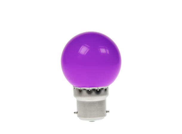 PROLITE LED polycarbonate pære, B22 1W, Golf, Ikke dimbar,Purple
