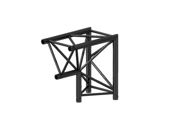 PROLYTE X30D-C005 Trekant hjørne 2-Veis 90°, Sort, Ø51x2mm, Inn
