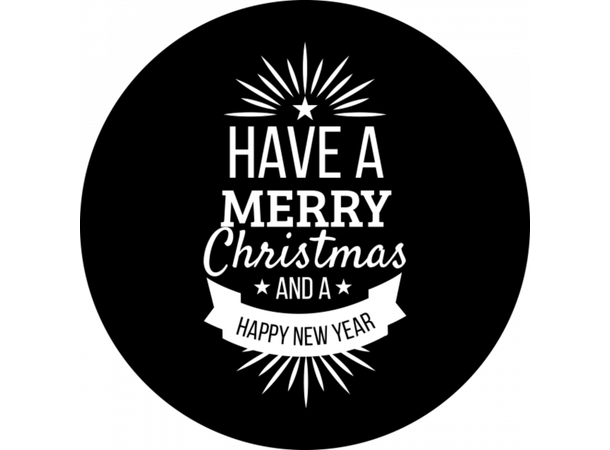 Prolights Gobo xmas Typo Greetings 12 F size,  Black and white
