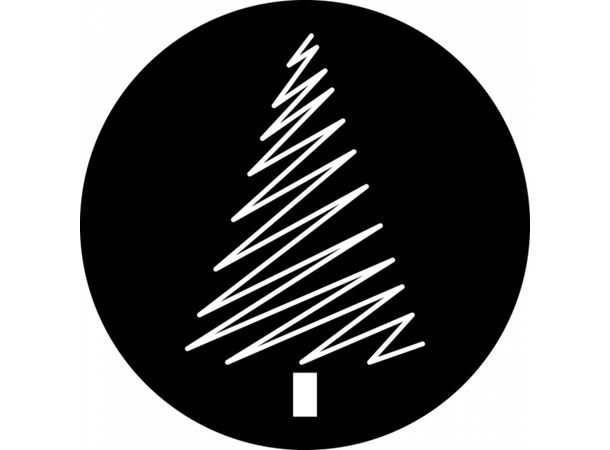 Prolights Gobo xmas ZigZag Tree 2 F size,  Black and white