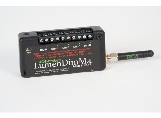 RC4 WIRELESS LUMENDIM M4 Dimmer Mini 4-kanal CRMX Trådløs Dimmer