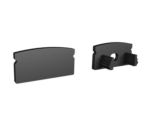 SBL endekappe for 17.3 x 9 mm Sort. Par