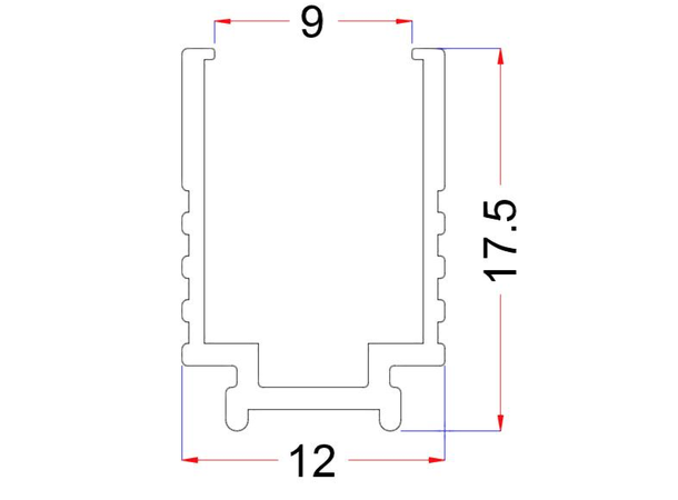 SBL festebrakett for 10x18/23mm Neoflex Aluminium. Pakke á 10 stk