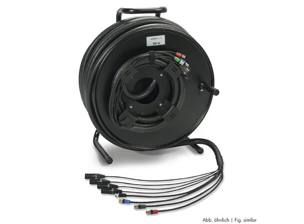 SOMMER MDD1H04/00-2500 HD-SDI 25m. 4 x HD-SDI, 4 x 3-pin XLR. NEUTRIK