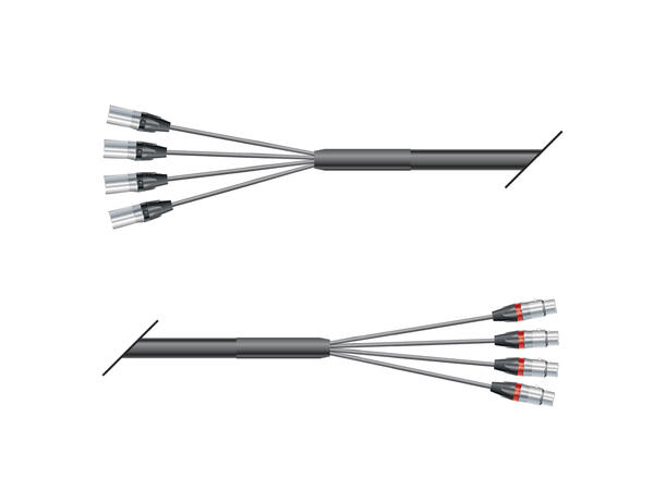 SOMMER QMMF Multikabel, 04/00- 300 3m. 4 x XLR Han/Hun. NEUTRIK
