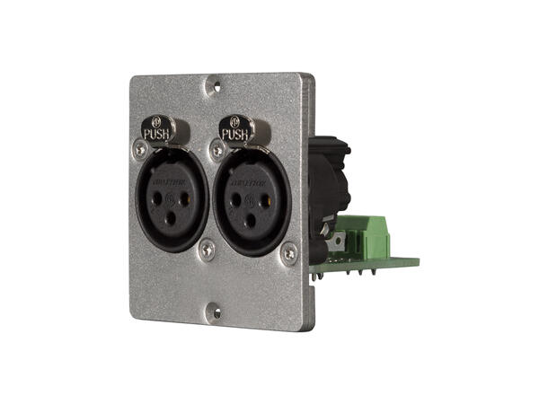 SOMMER W50M-2304 SYSWALL50 Modul Stål. 2 x XLR hun. Skruterminal