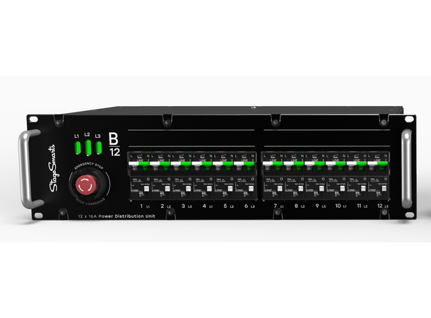 STAGESMARTS B-12 PDU 63A CEE 12 x 16A, 2 x Socapex 19