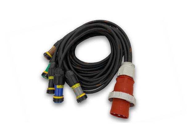 STAGESMARTS Cable, CEE 125A/Powerlock 5m. CEE 125A 3-fas (5-pin) til Powerlock