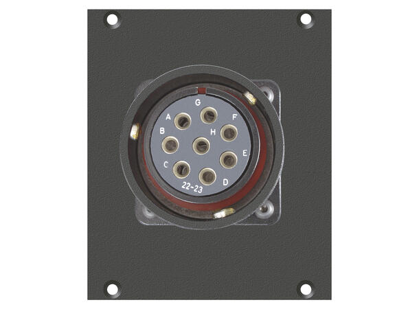 SYSBOXX SYC2-2008 Frontpanel LK08f, 6.3mm flatstiftkoblinger