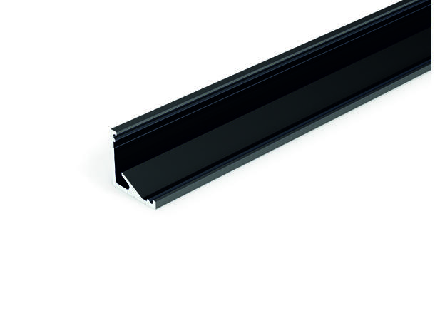 TOPMET Aluprofil CABI12_E 16,5x16,5mm 2m, Sort, Opal diffusor