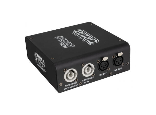 BRITEQ DS123-RDM DMX Splitter 1 in, 2 ut, Powercon passthru, 3pin XLR