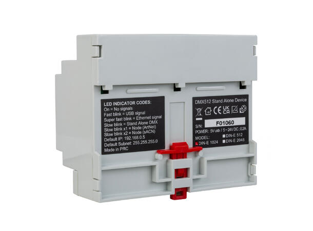 BRITEQ LD-1024 DIN NET DMX Interface 1024ch, Art-Net, sACN, DIN rail,