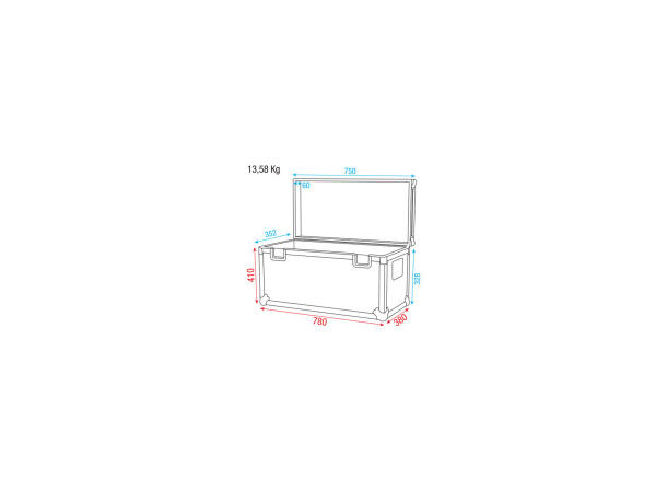 DAP D7422B multipurpose flightcase 780x380x410mm