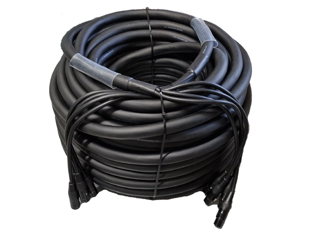 KAGU Multikabel DMX 4 x 4 x 0,22mm², 50m Seetronic 5pin XLR Han - Hun, Sort