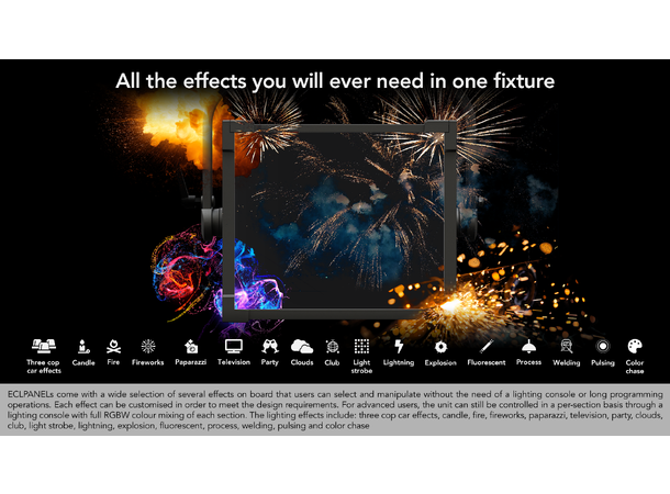 PROLIGHTS ECLPANELTWC Softlight, DEMO 740W RGB+WW, 2800-10000K