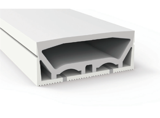 SBL Silikonprofil kit 100 x 30mm 5m, Komplett kit, Uten LED Strip, Hvit