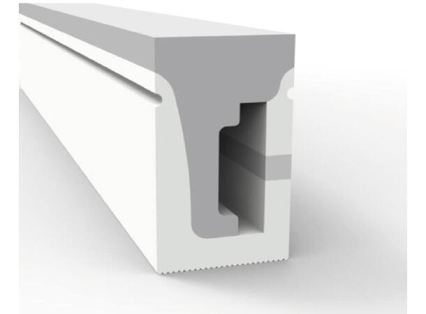 SBL Silikonprofil kit 10 x 18mm 5m, Komplett kit, Uten LED Strip, Hvit