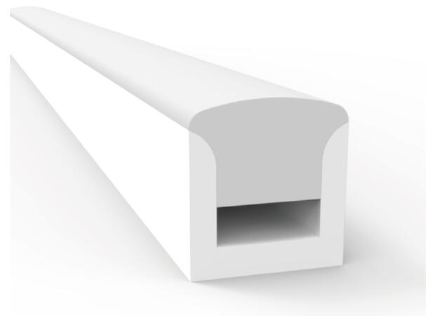SBL Silikonprofil kit 6 x 6mm 5m, Komplett kit, Uten LED Strip, Hvit