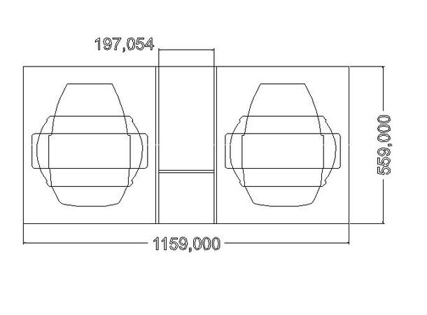 KAGU Flightcase 2 x Astra Hybrid 330 1183 x 583 x 737mm, Uten clamps montert