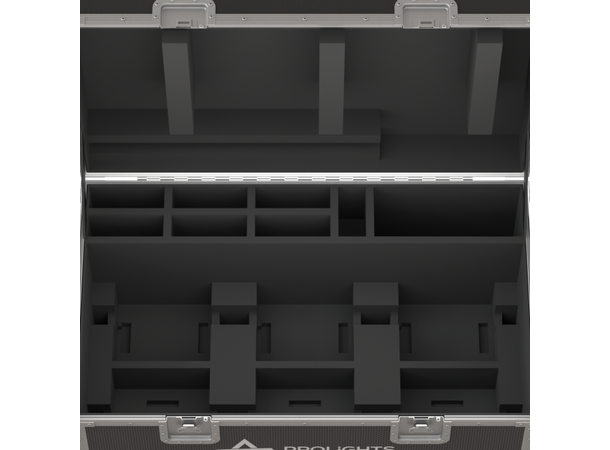 PROLIGHTS FCLEXPOFL150 Flightcase Til 6 x ECLEXPRFL150,Sort