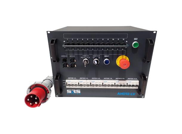 SRS AHD12-LV  motorstyring LVC, 12ch 12U, 400V SCT inn, rekkeklemme+Link