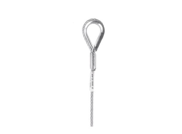 ADMIRAL Safety cable, certified, 3mm WLL 8kg, 100 cm