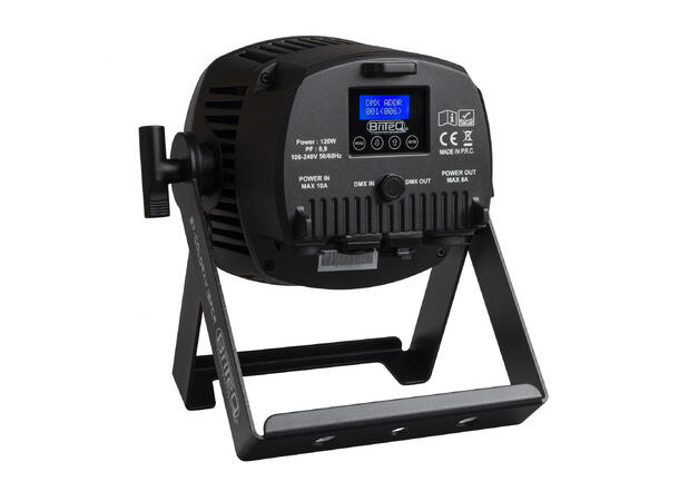 BRITEQ COLORAY 18FCR LED par, IP65 18 x 8W RGBW LED, 20°, RDM, 5-pin XLR