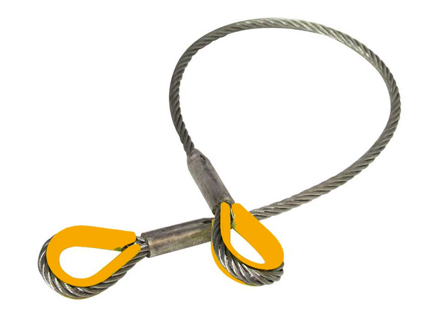 ELLER Stålwire WLL 1t, 3m 6x36 FE WS 1960N, NS-EN 13414 1-3