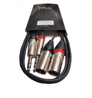 KAGU Audiokabel TRS - XLR han
