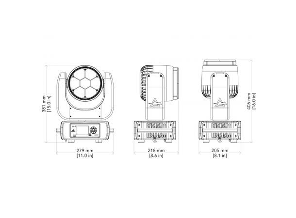 PROLIGHTS Astra Wash7Pix Moving head 7x40W LED RGBW/FC, 4-59°, Hvit
