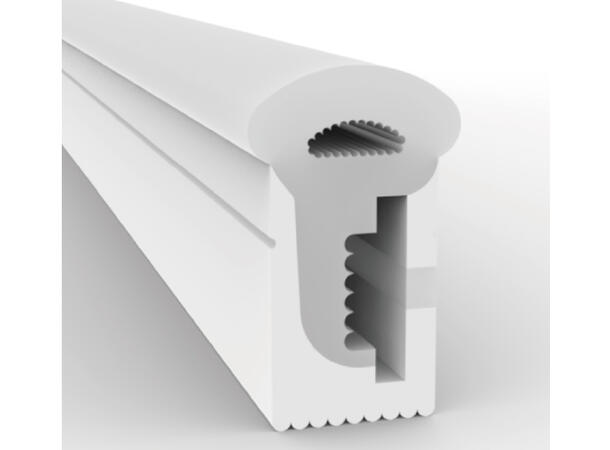 SBL Silikonprofil kit 8 x 17mm 5m, Komplett kit, Uten LED Strip, Hvit